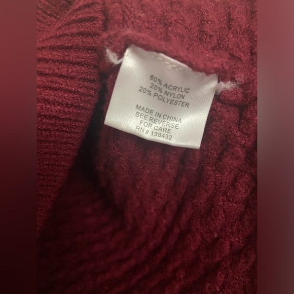 ModCloth Burgundy sweater size S - Picture 5 of 6
